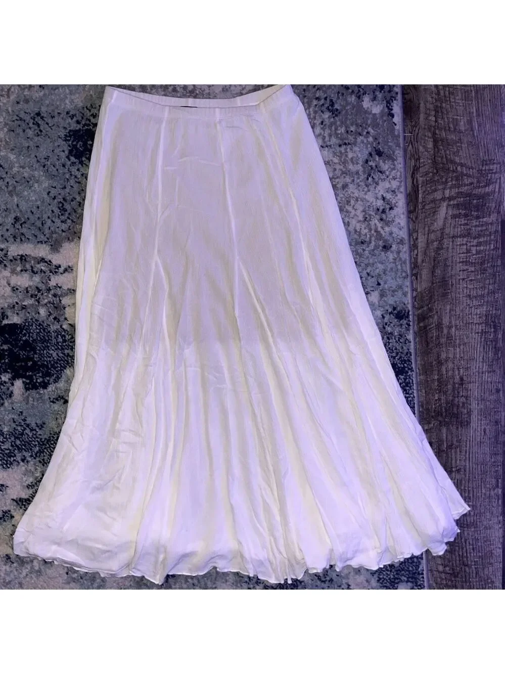 Karen Kane White Maxi Skirt Women Medium Boho Festival - Picture 12 of 13